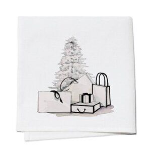 Christmas Tree and Shopping Bags Cocktail Napkins Set of 4